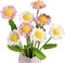 8 Pcs Summer Hand Made Knitted Fake Sunflower Daisy Artificial Flowers for Tabletop Decor Decoration Crochet Flowers